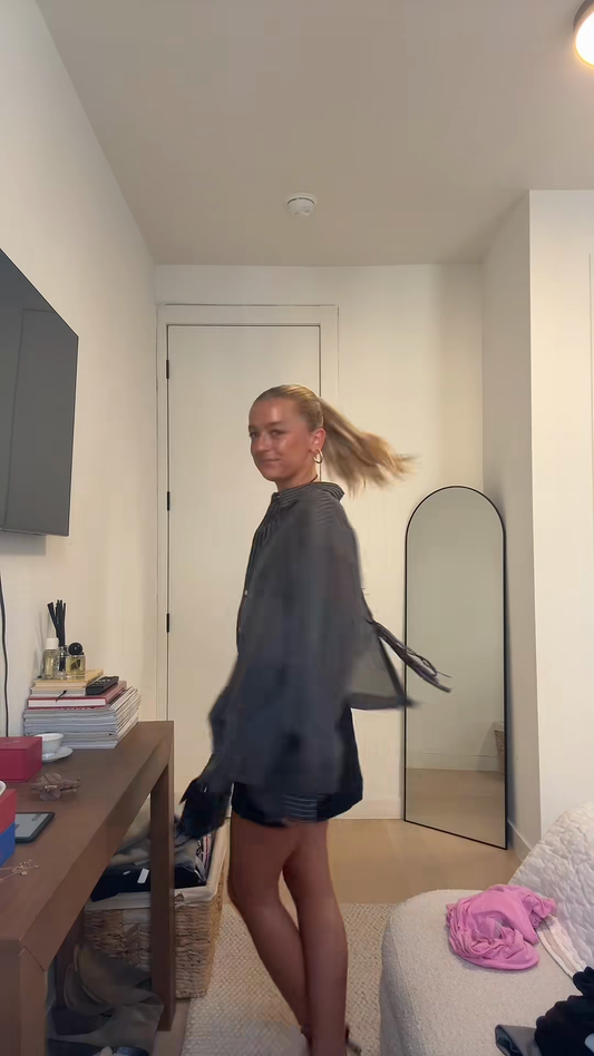 Oversized Striped Button - Up Shirt