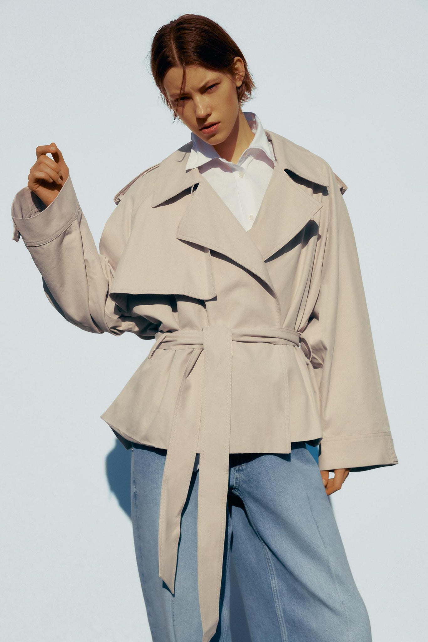 Beige Belted Trench - Style Jacket