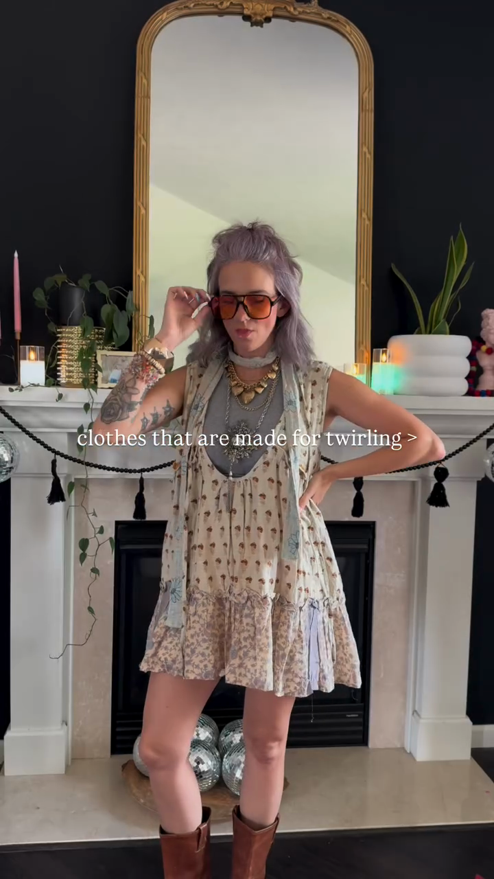 Printed Sleeveless Babydoll Dress