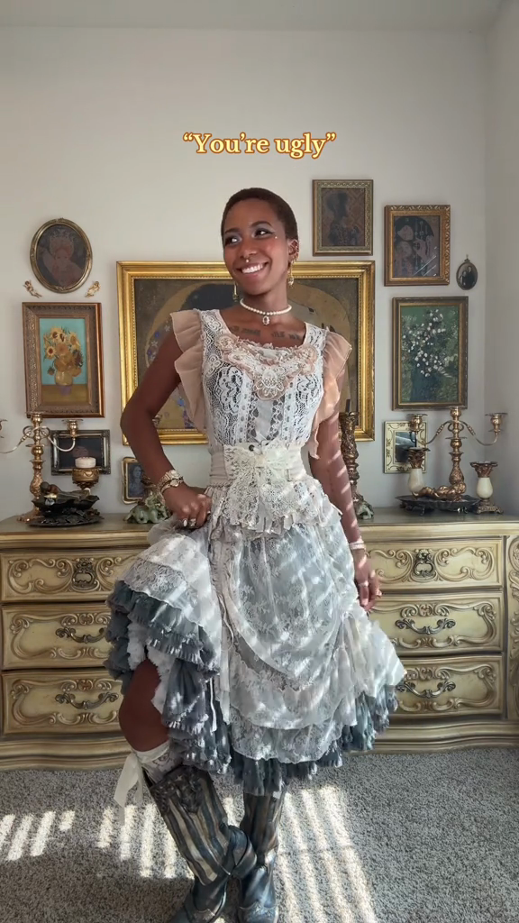 Vintage Style Ruffled Dress