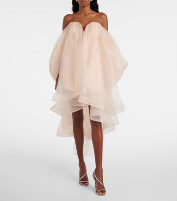Off - the - Shoulder Tulle High - Low Dress