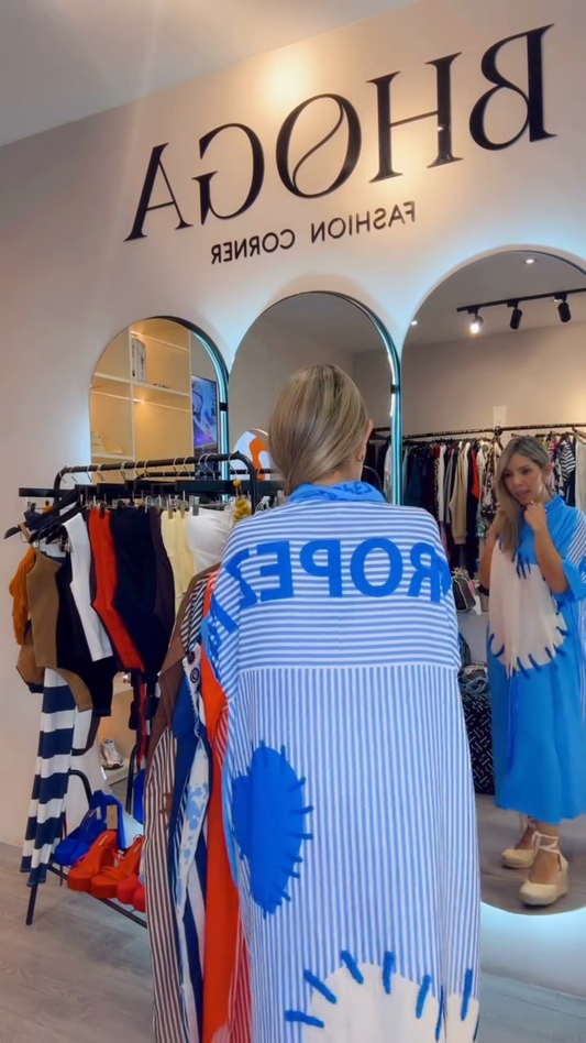 White Heart Shirt Dress