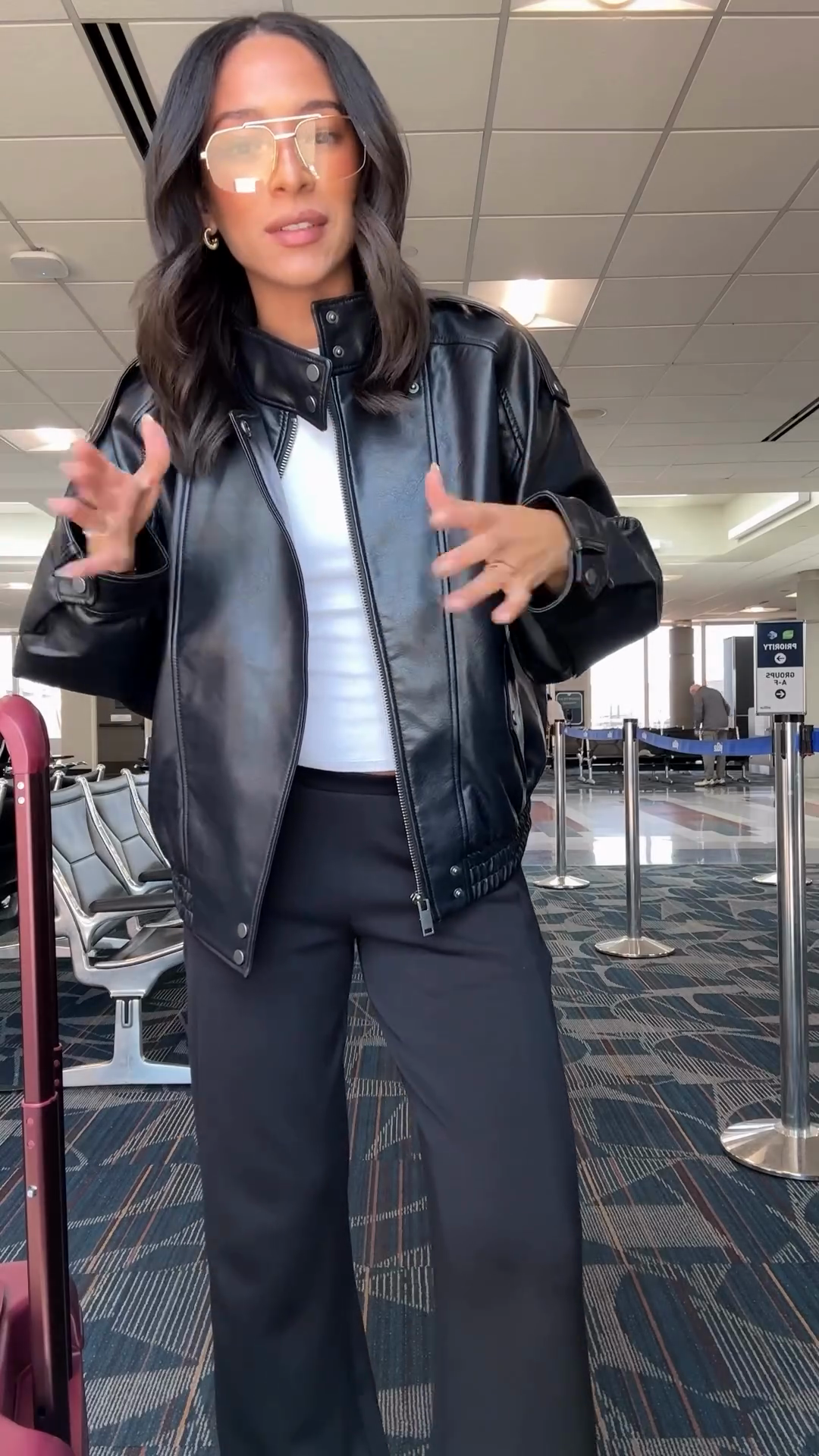 Classic LeatherBomber Jacket