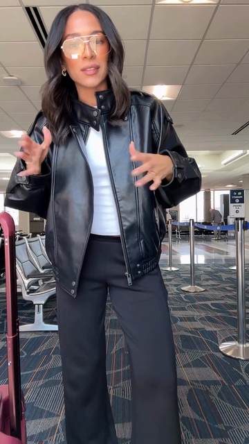 Classic LeatherBomber Jacket