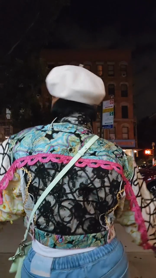 Colorful Embroidered Denim Jacket