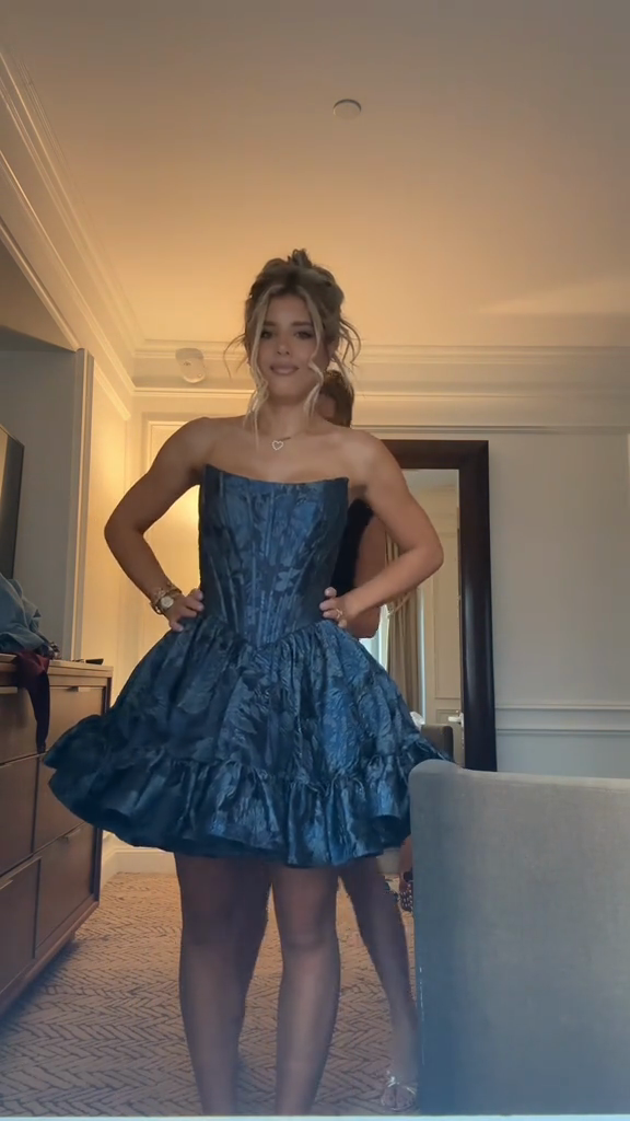 Strapless Corset Mini Dress