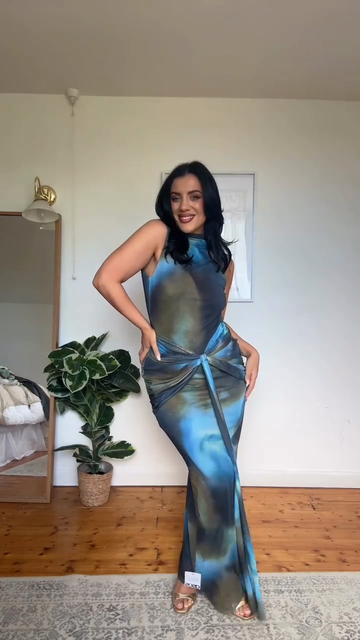 Halter - neck Ombre Mermaid Maxi Dress