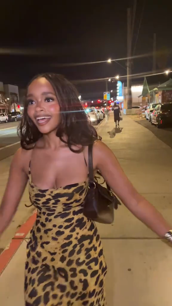 Leopard - Print Spaghetti Strap Dress