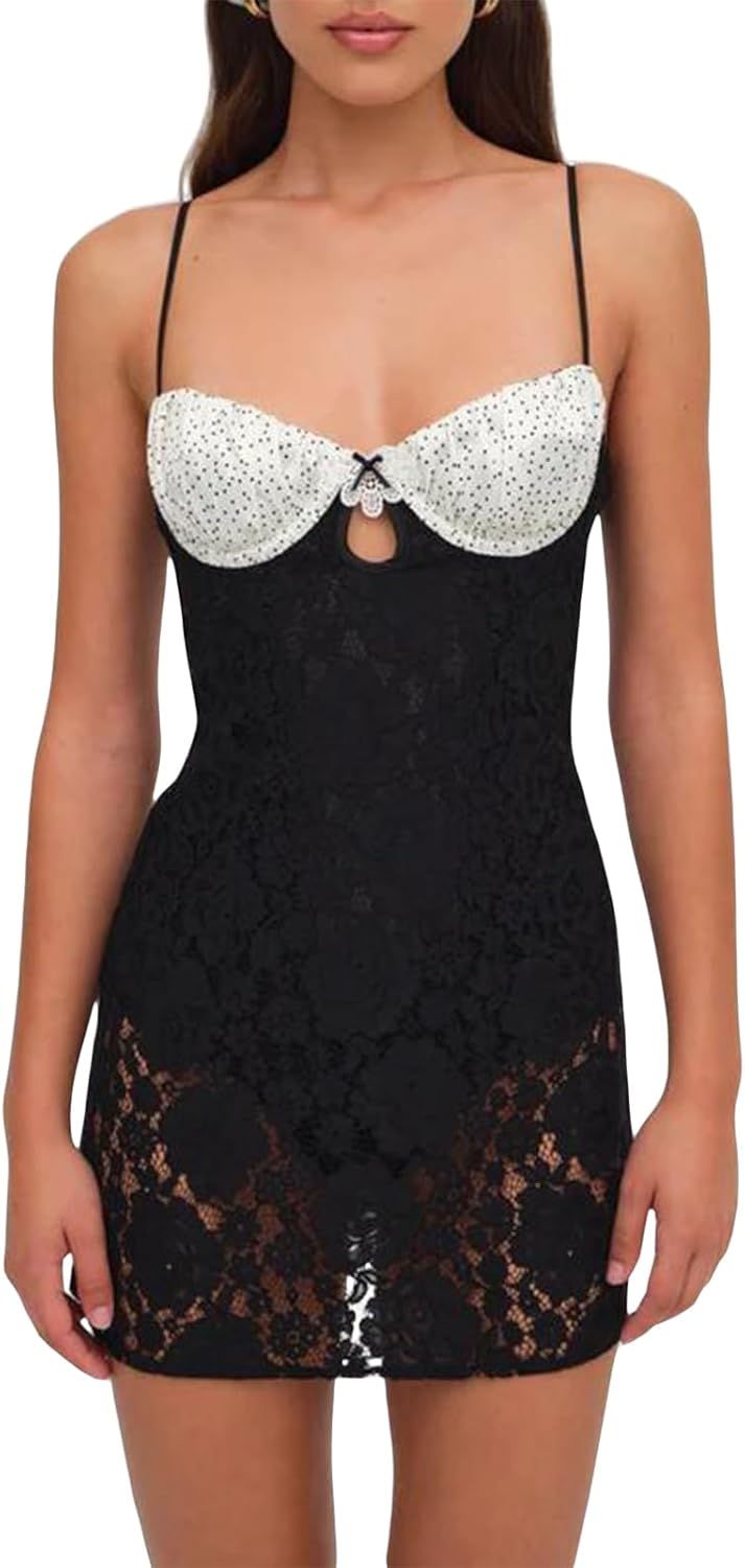 Black Lace Mini Dress