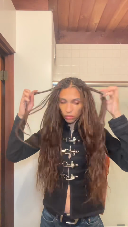 Black Jacket with Metal Buckle Closures