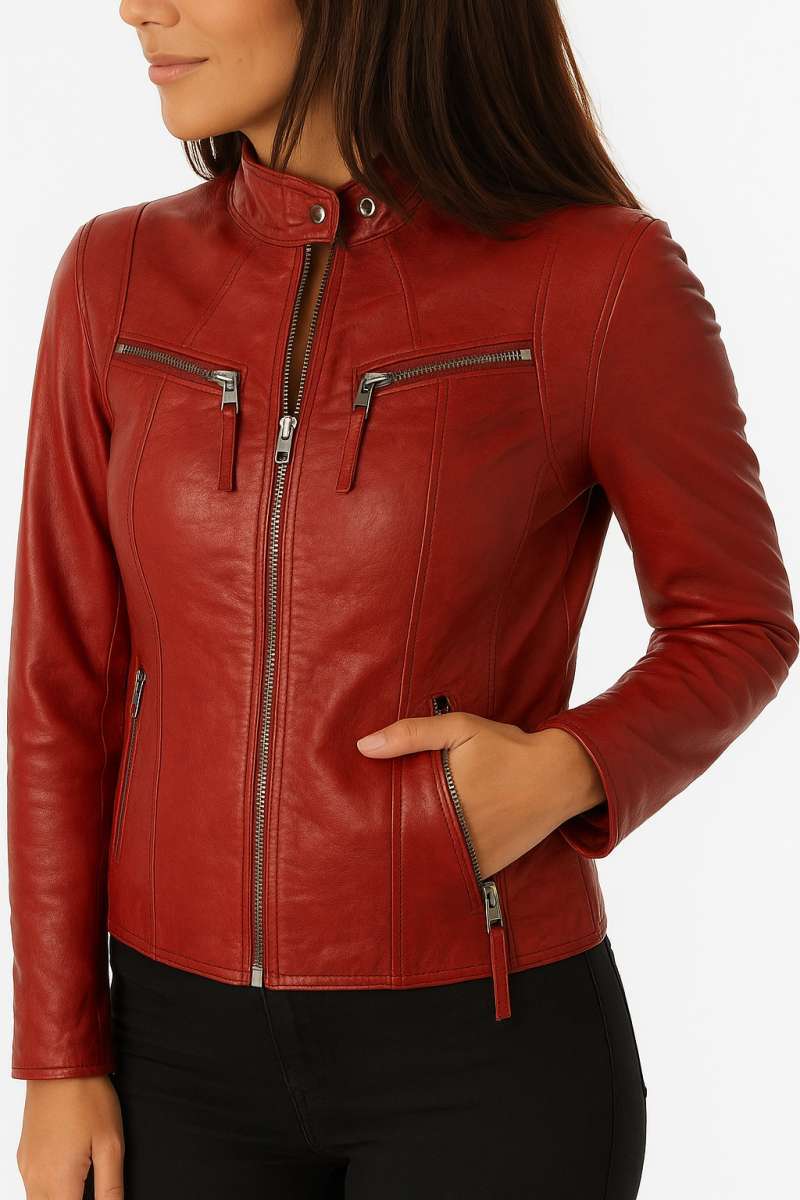 Stylish Slim Fit Leather Jacket