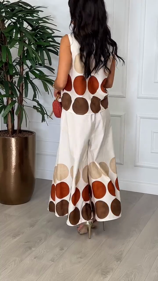 Polka Dot Coordinated Two - Piece Set