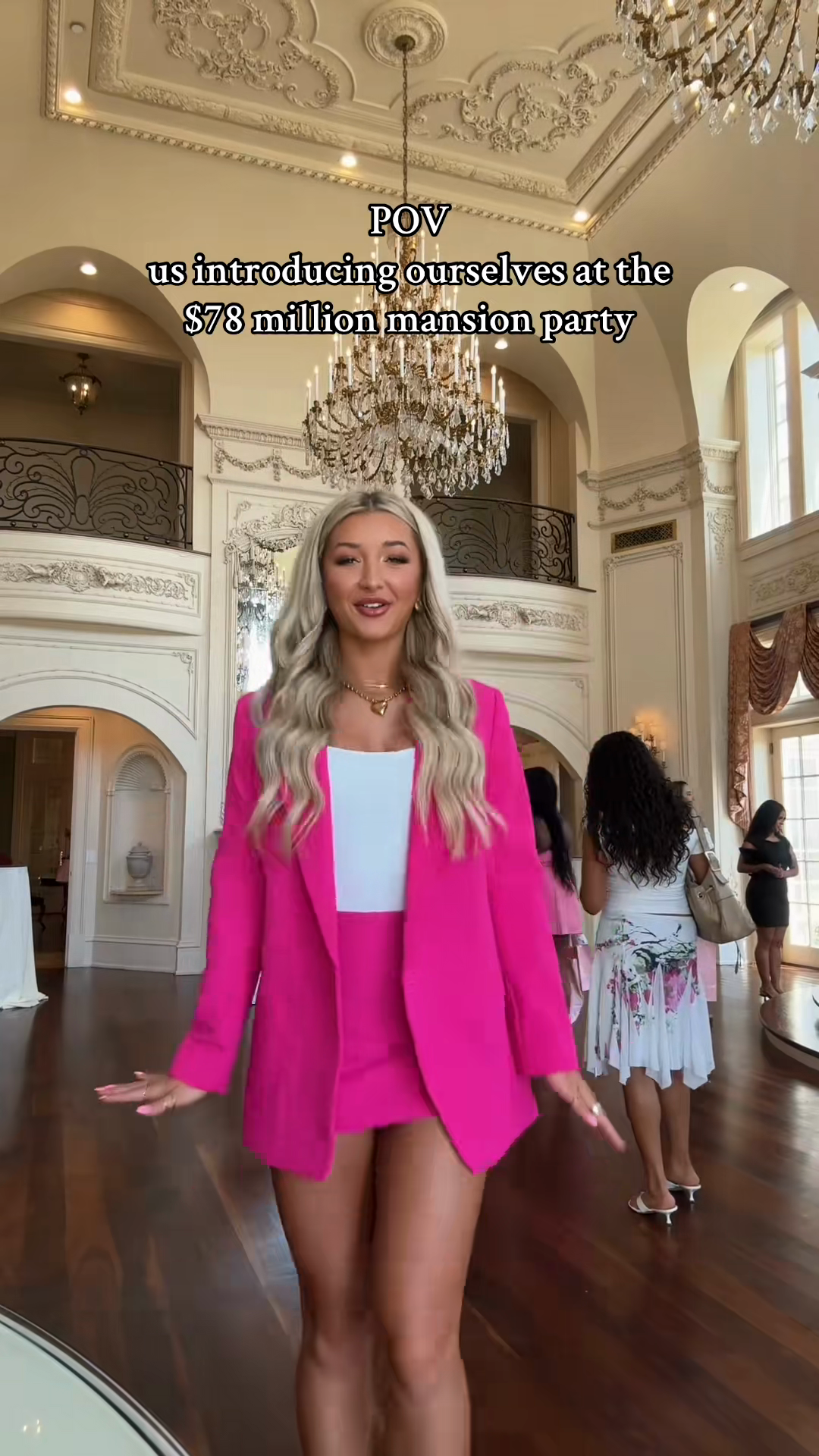 Hot Pink Blazer and Skirt Set