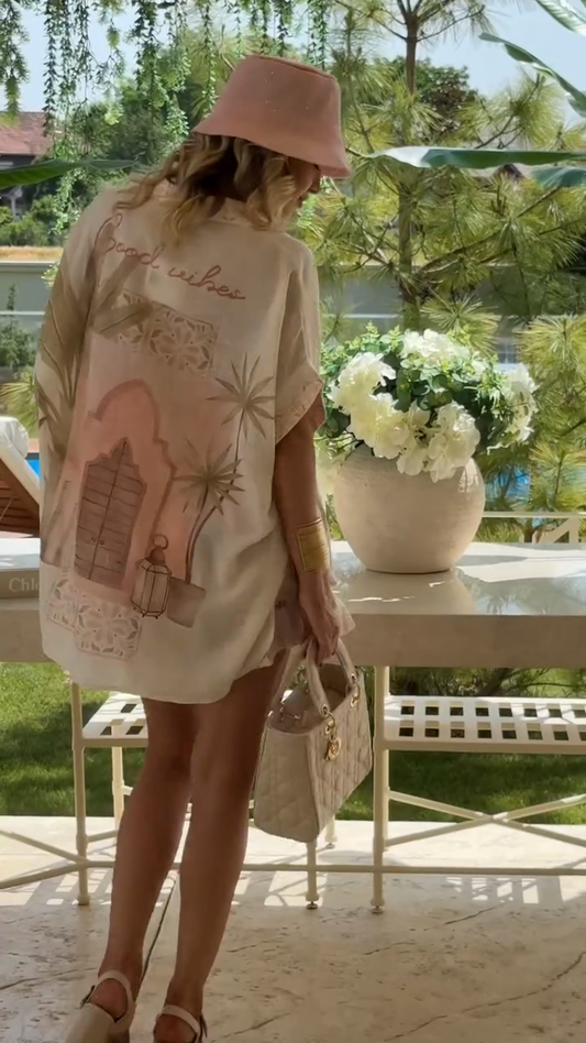 Palm Springs Printed Shirt & Shorts Set