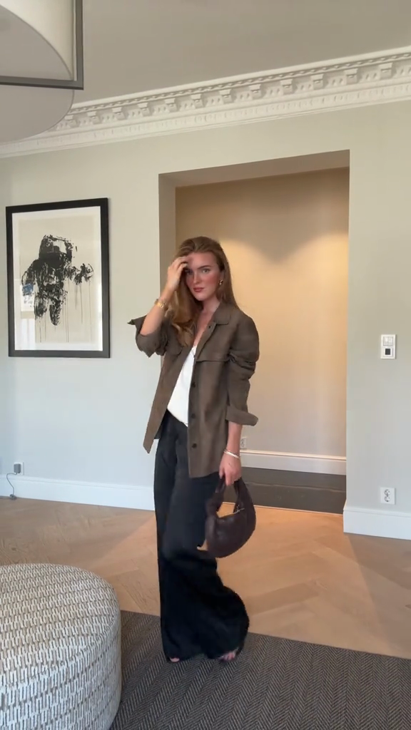 Olive Green Utility Jacket With pocket