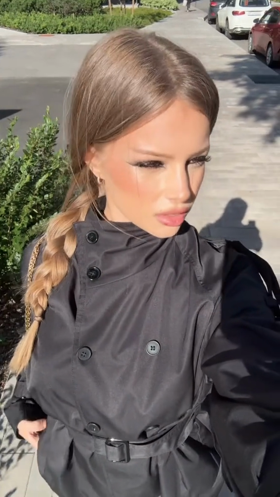 Black Double - Breasted Trench Coat