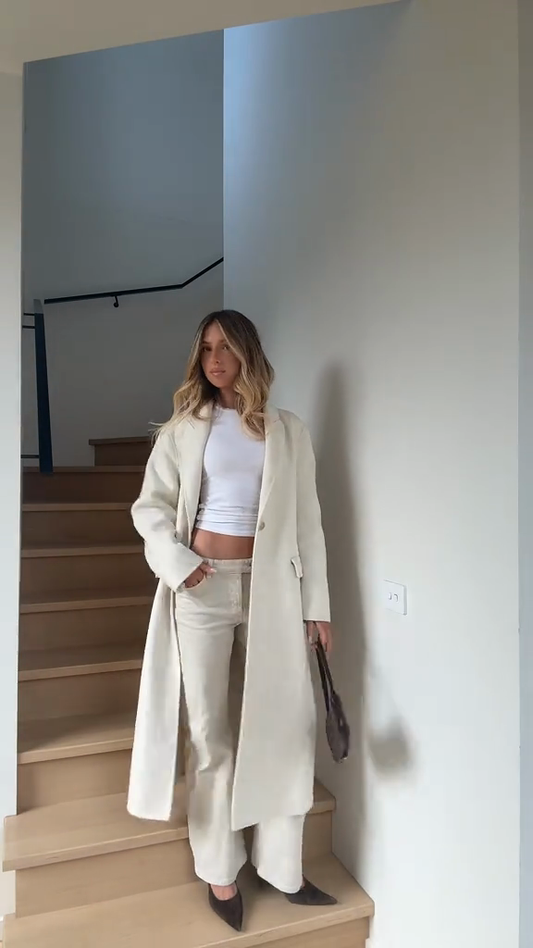 White Longline Coat