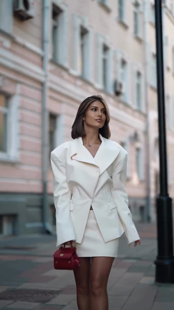 White Oversized Structured Blazer