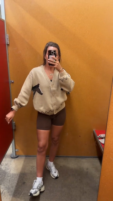 Horse Print Cardigan Sweater