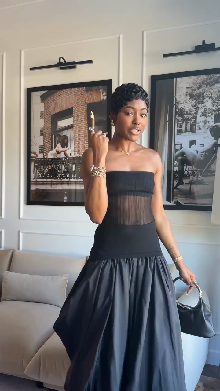 Off-the-shoulder top and skirt set