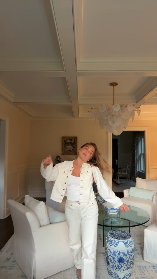 White Denim Jacket and Jeans Set