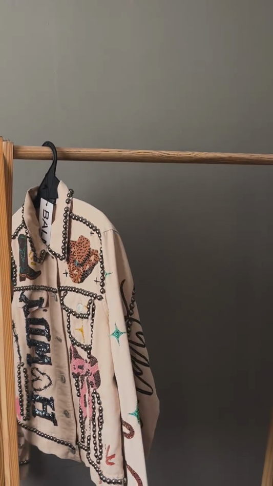 Embroidered Western - Style Denim Jacket