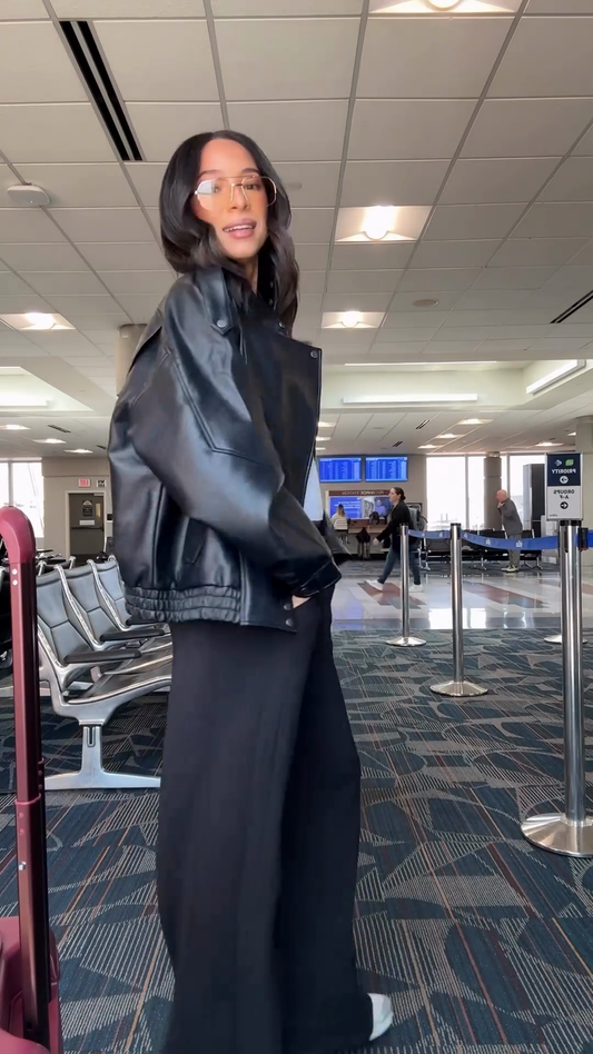 Classic LeatherBomber Jacket