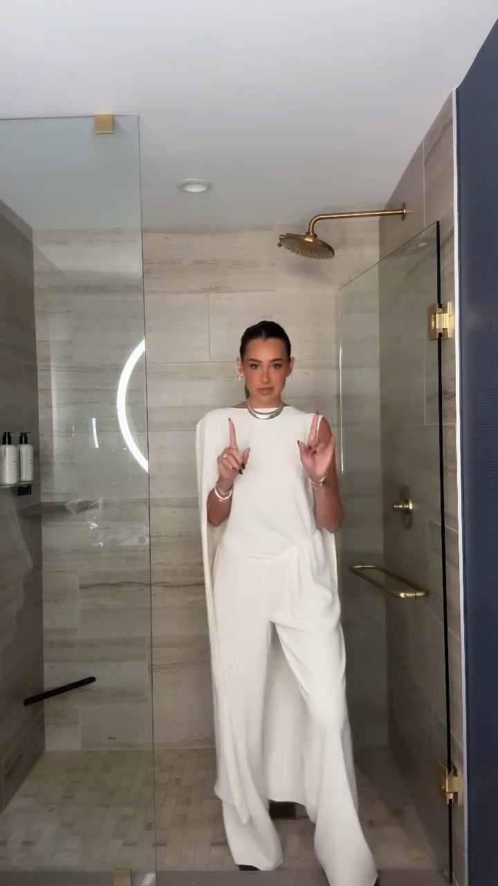 Stylish Modern Cape Jumpsuit