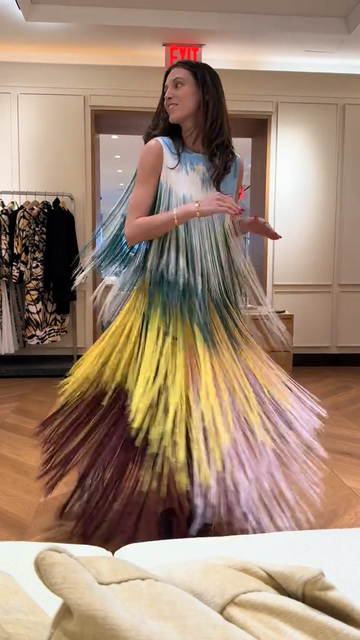 Colorful Fringe Maxi Dress