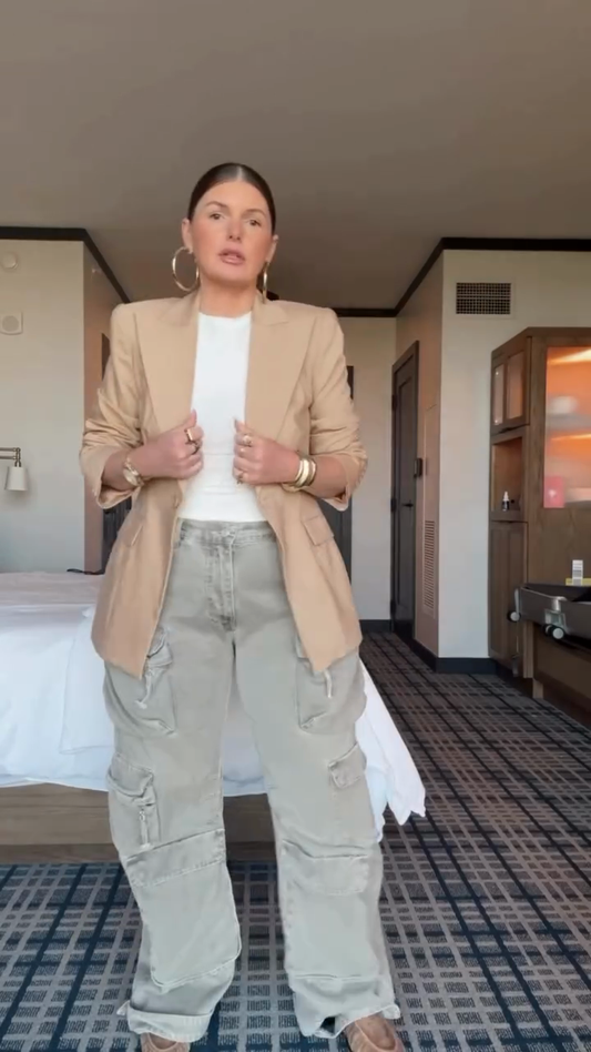 Light grey cargo jeans