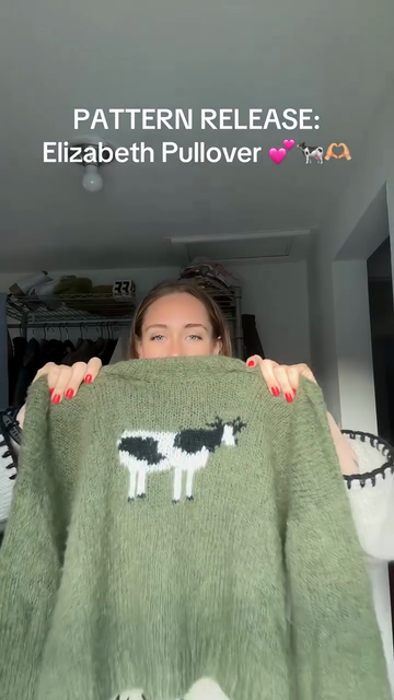 Green Cow - Patterned Knit Pullover