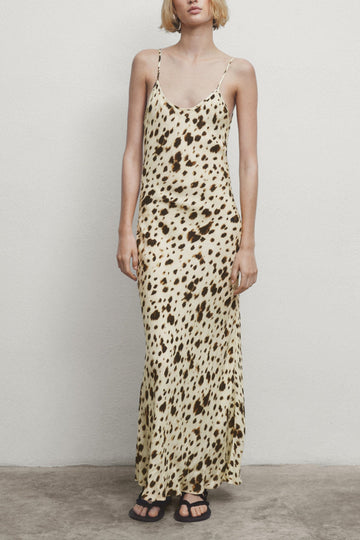Leopard - Print Slip Dress