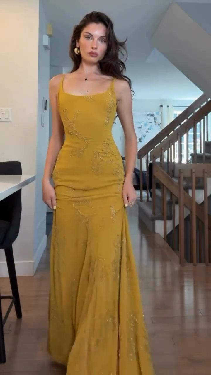 Floral Embroidery Sleeveless Maxi Dress