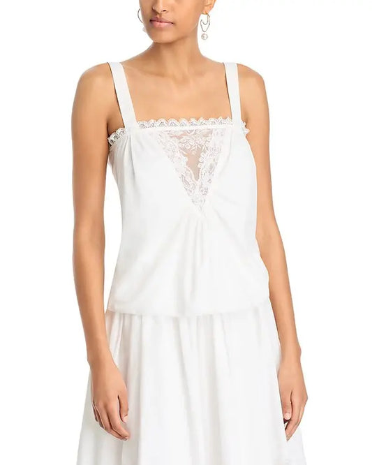 White Lace - Trimmed Two - Piece Set