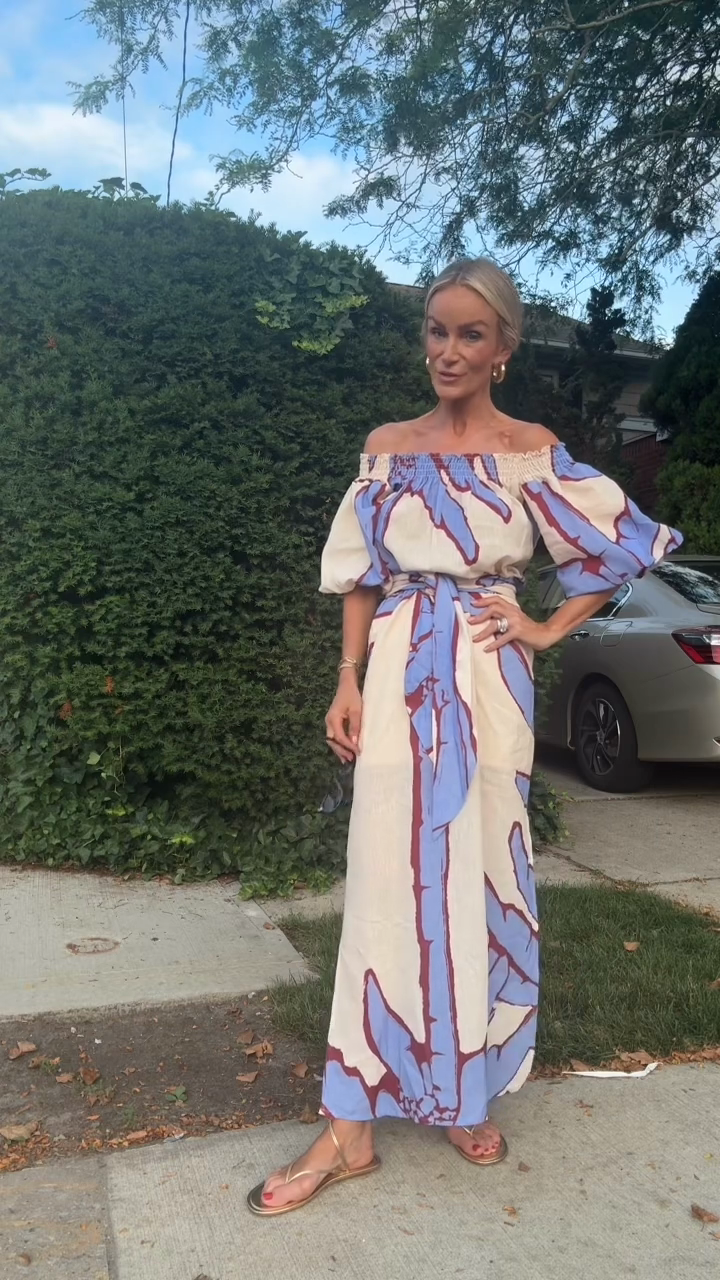 Off - the - Shoulder Printed Maxi Dress