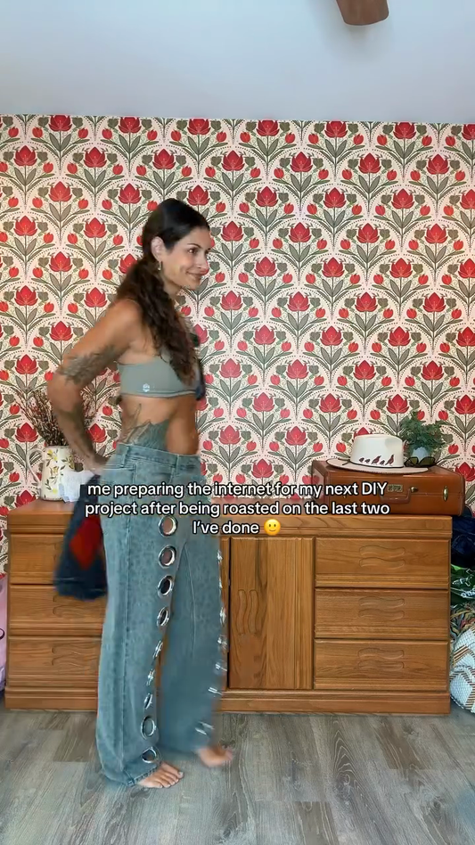 Distressed Leopard - Print Jeans