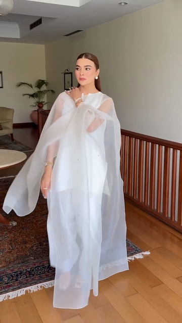 White Sheer Dupatta & Coordinated Suit Set