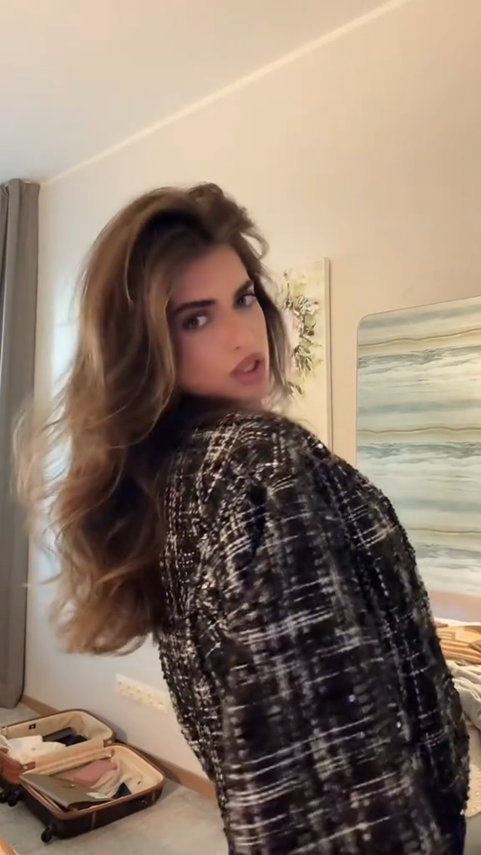 Black and White Tweed Jacket