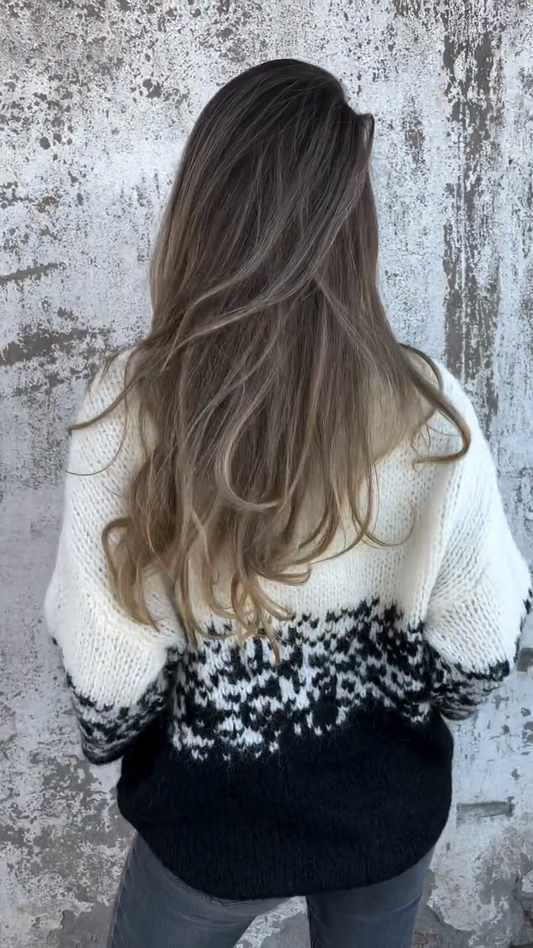 Ombre Knit Sweater with Sequin Detail