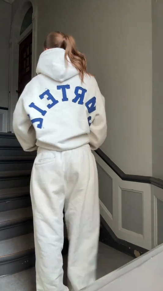 Ivory Zip - Up Hoodie and Joggers Set