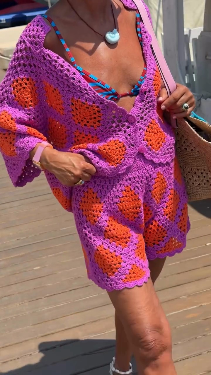 Block Crochet Co - ord Set