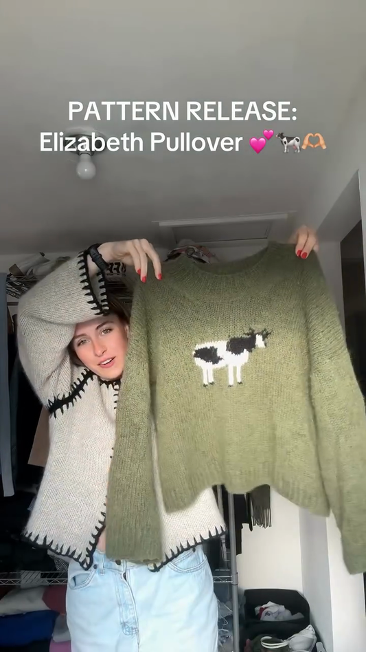 Green Cow - Patterned Knit Pullover