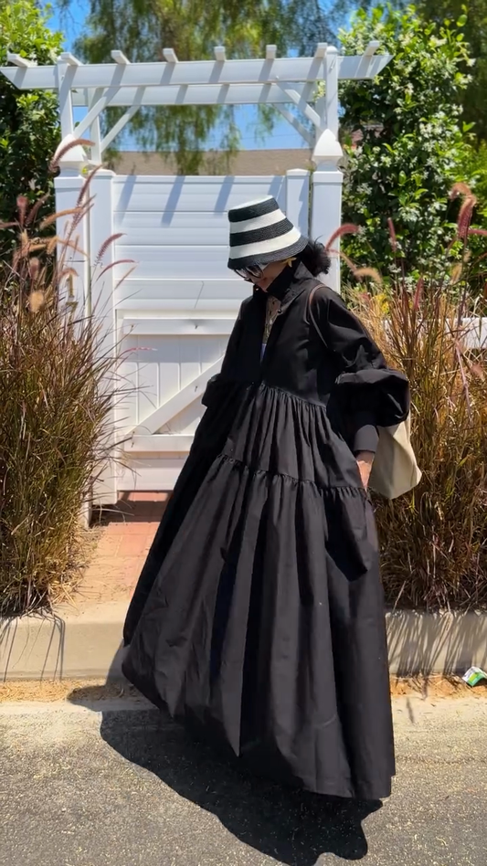 Black Tiered Maxi Dress