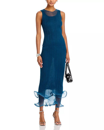 Sleeveless Cropped Top and High Waist Printed Maxi Skirt Set