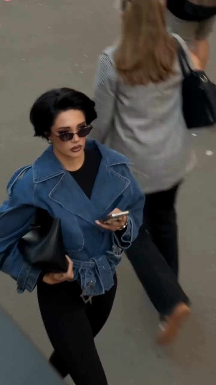 Blue Denim Cropped Jacket