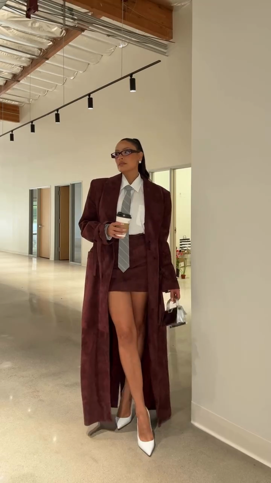 Burgundy Long Blazer