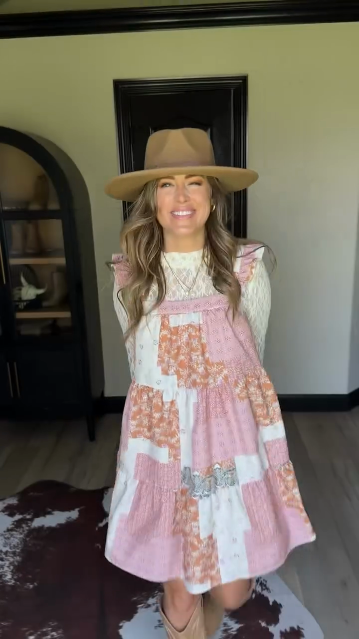 Vibrant Patchwork Print Mini Dress