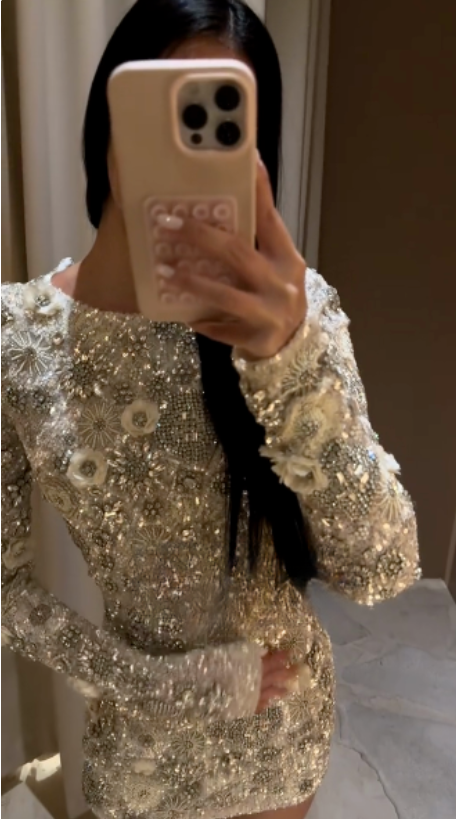 Gold Sequin Mini Dress