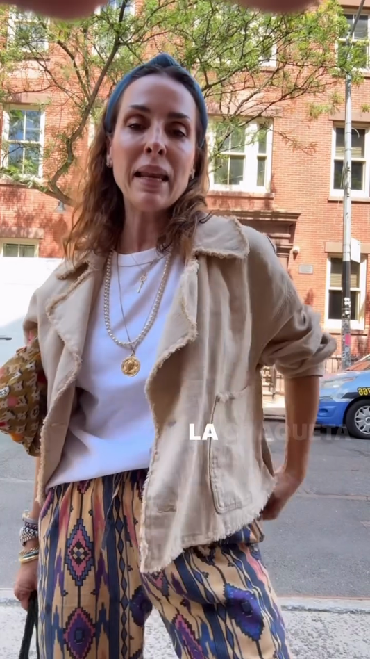 Beige Fringed - edge Jacket