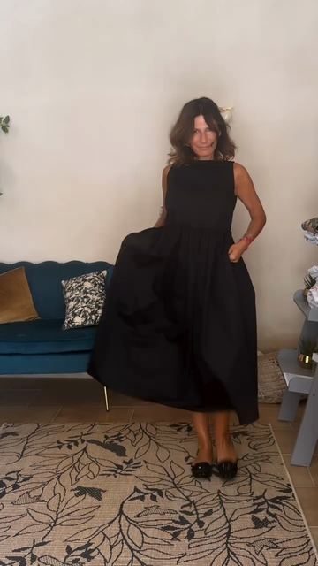 Linen Sleeveless Flared Maxi Dress